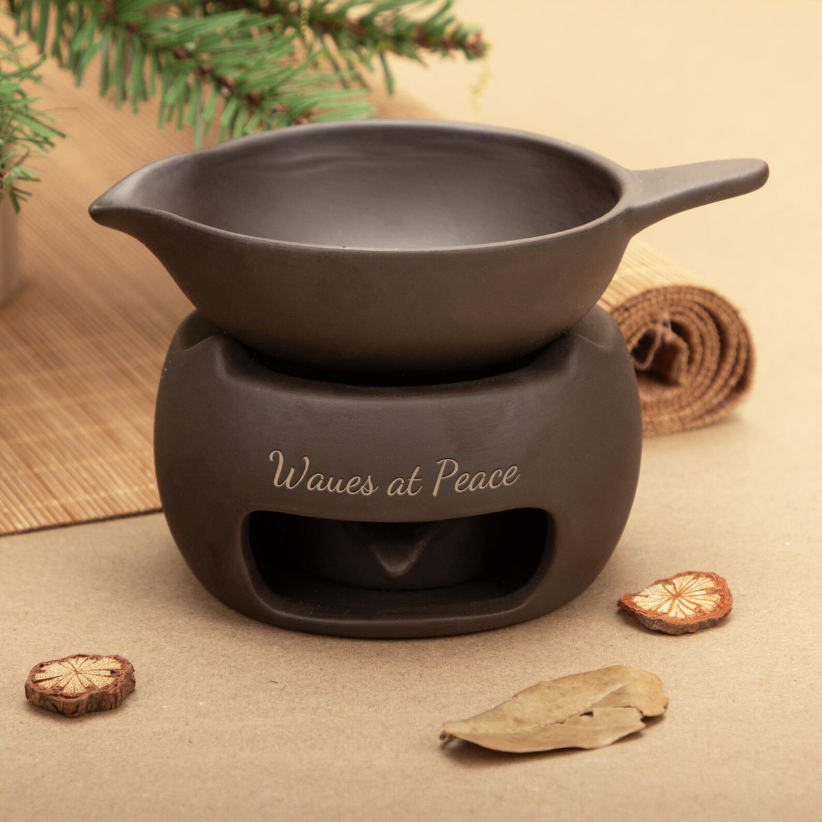 Leaf Shaped Ceramic Incense Burner,Handmade Aroma