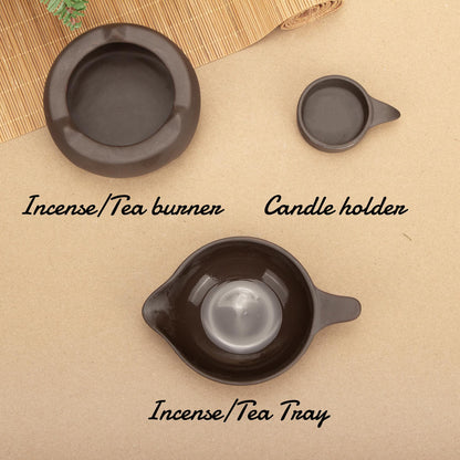 Leaf Shaped Ceramic Incense Burner,Handmade Aroma