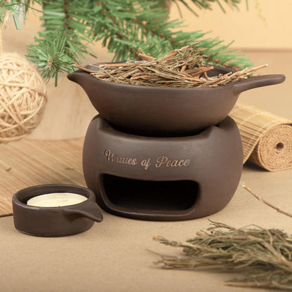 Leaf Shaped Ceramic Incense Burner,Handmade Aroma