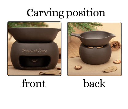 Leaf Shaped Ceramic Incense Burner,Handmade Aroma