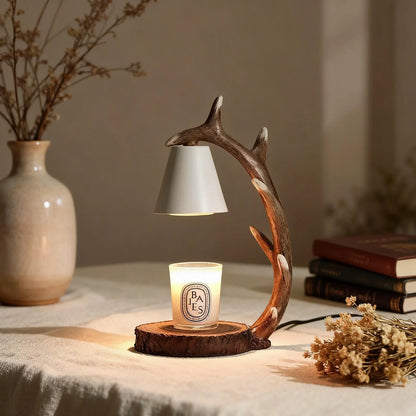 Vintage Moon Candle Warmer Lamp, Luxury Dimmable Timer Scent Lamp