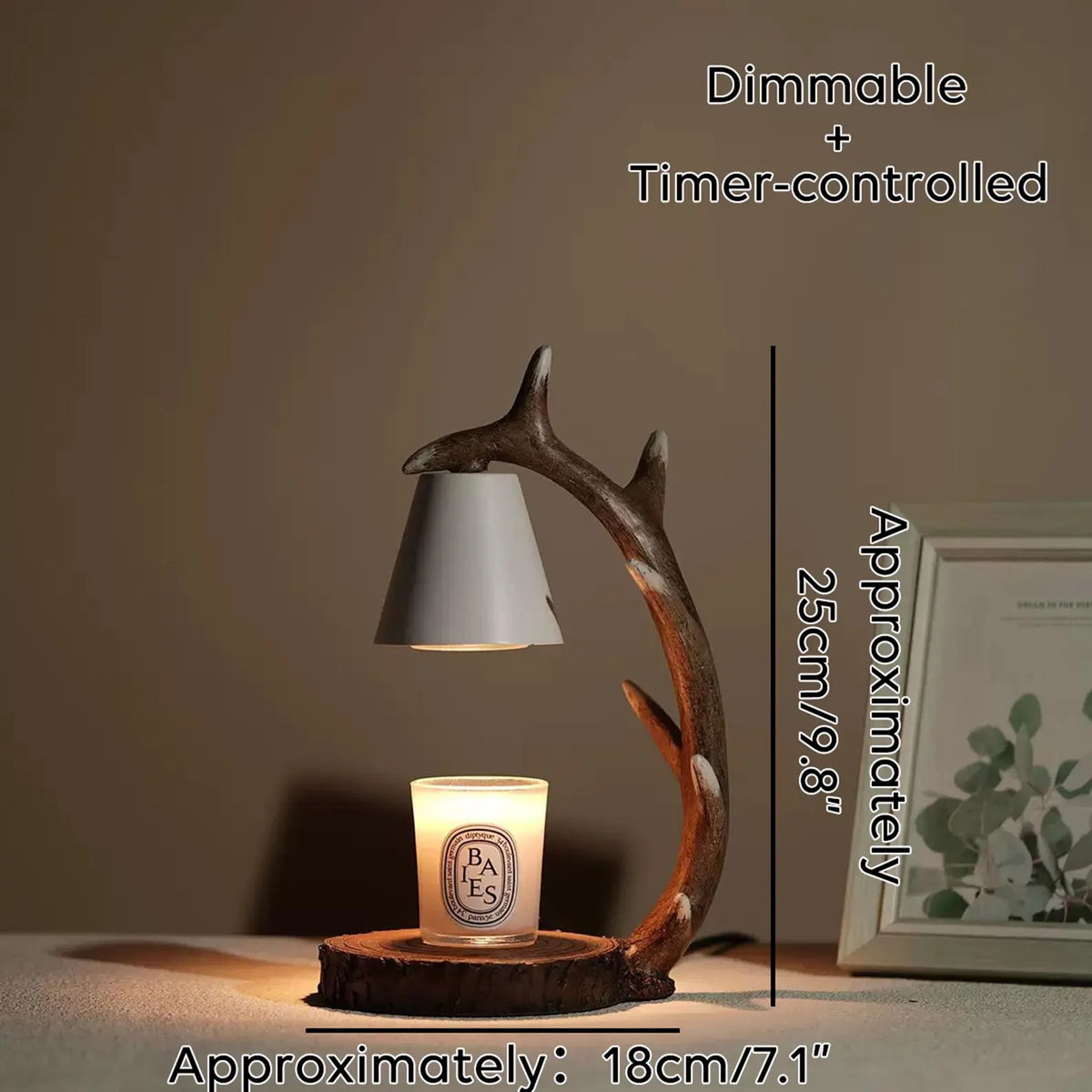Vintage Moon Candle Warmer Lamp, Luxury Dimmable Timer Scent Lamp
