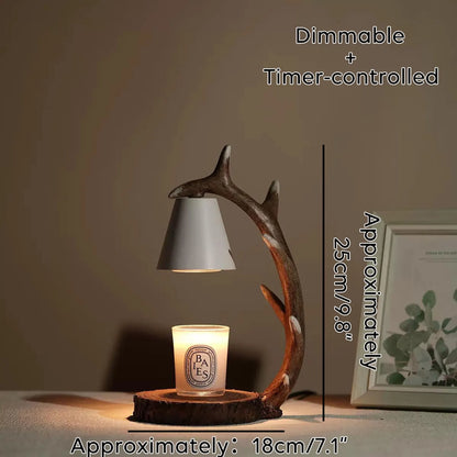 Vintage Moon Candle Warmer Lamp, Luxury Dimmable Timer Scent Lamp
