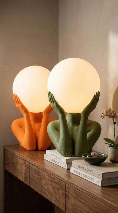 Serenity Sculptural Art Lamp, Modern Decor, Bedside Lamp, Unique Light