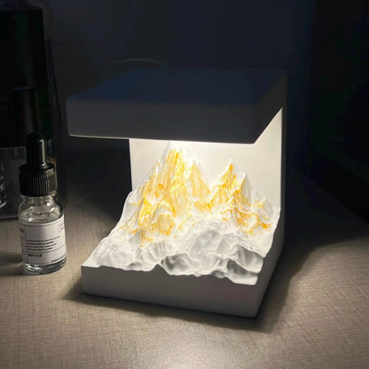 Mountain Landscape Candle Warmer Lamp, Zen Night Light, Essential Oil Diffuser