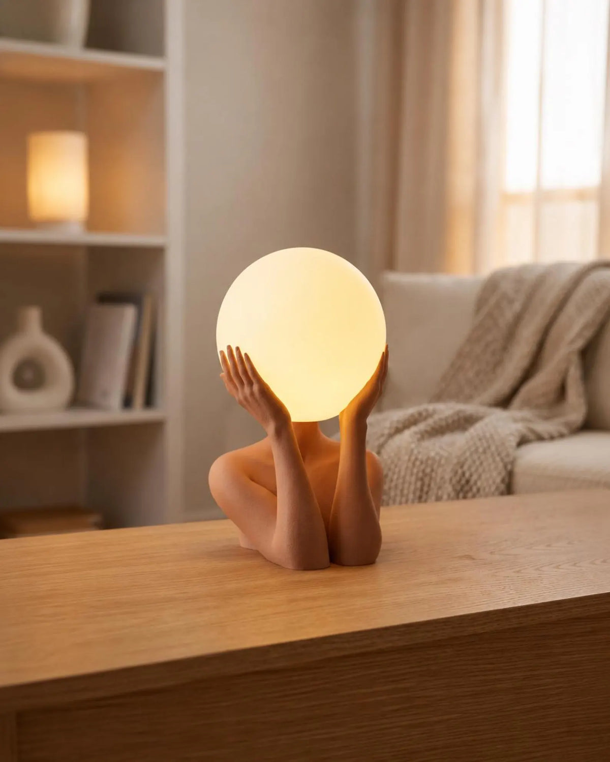 Serenity Sculptural Art Lamp, Modern Decor, Bedside Lamp, Unique Light