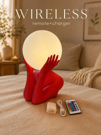 Serenity Sculptural Art Lamp, Modern Decor, Bedside Lamp, Unique Light